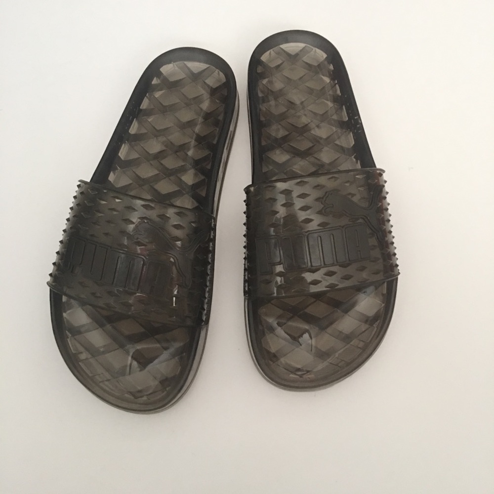 Fenty Puma by Rihanna Grey Spike Slides